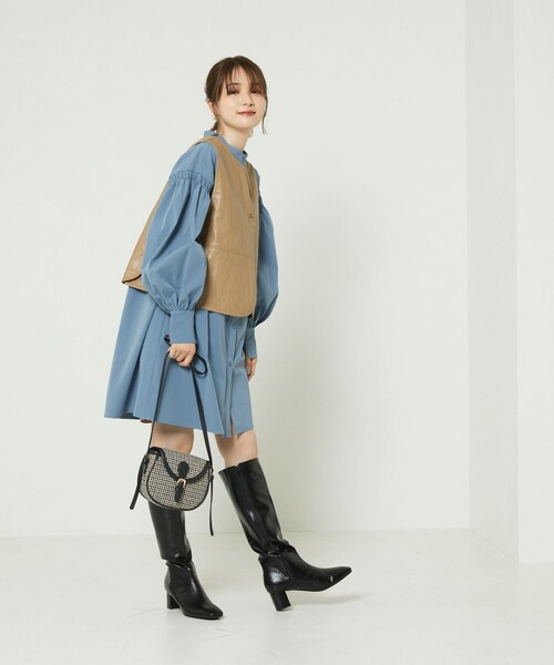 FREAK'S STORE（フリークスストア）の「フェイクレザー2wayベスト（ベスト・レディース・ブラウン/ベージュ・ﾌﾘ-）」の10枚目の写真