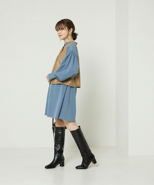 FREAK'S STORE（フリークスストア）の「フェイクレザー2wayベスト（ベスト・レディース・ブラウン/ベージュ・ﾌﾘ-）」の12枚目の写真