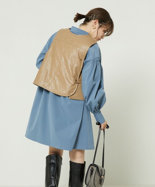 FREAK'S STORE（フリークスストア）の「フェイクレザー2wayベスト（ベスト・レディース・ブラウン/ベージュ・ﾌﾘ-）」の13枚目の写真