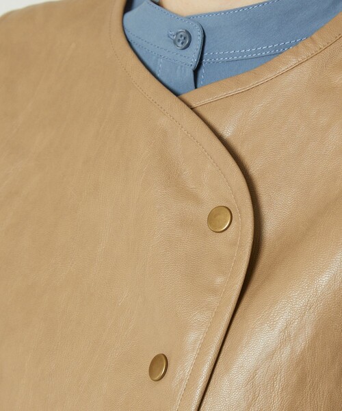 FREAK'S STORE（フリークスストア）の「フェイクレザー2wayベスト（ベスト・レディース・ブラウン/ベージュ・ﾌﾘ-）」の20枚目の写真