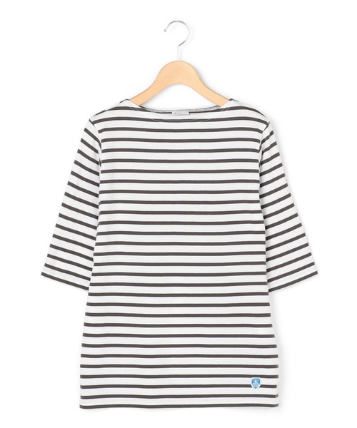 ORCIVAL（オーシバル）の「ORCIVAL | コットンジャージー ボートネックTシャツ WOMEN（Tシャツ/カットソー・レディース・ブラック系その他/A/ホワイト系その他/ブルー系その他5/ブラウン系その他・1/2）」の2枚目の写真