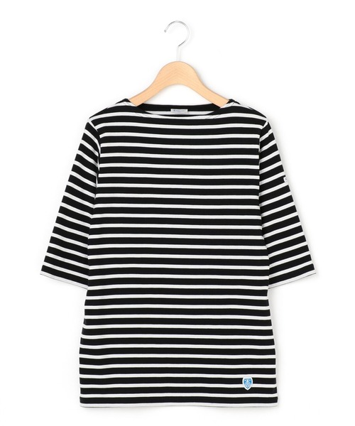 ORCIVAL（オーシバル）の「ORCIVAL | コットンジャージー ボートネックTシャツ WOMEN（Tシャツ/カットソー・レディース・ブラック系その他/A/ホワイト系その他/ブルー系その他5/ブラウン系その他・1/2）」の3枚目の写真
