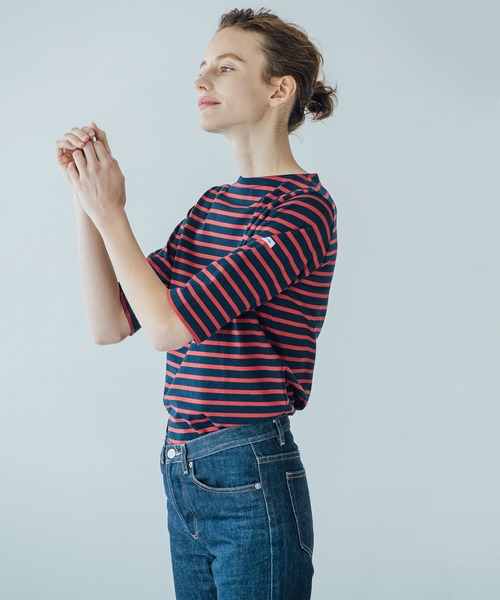 ORCIVAL（オーシバル）の「ORCIVAL | コットンジャージー ボートネックTシャツ WOMEN（Tシャツ/カットソー・レディース・ブラック系その他/A/ホワイト系その他/ブルー系その他5/ブラウン系その他・1/2）」の8枚目の写真