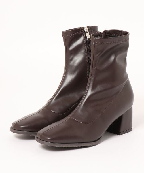 RETRO GIRL（レトロガール）の「ストレッチショートブーツ（ブーツ・レディース・ブラック/ベージュ/オフホワイト/ダークブラウン・M/L）」の17枚目の写真