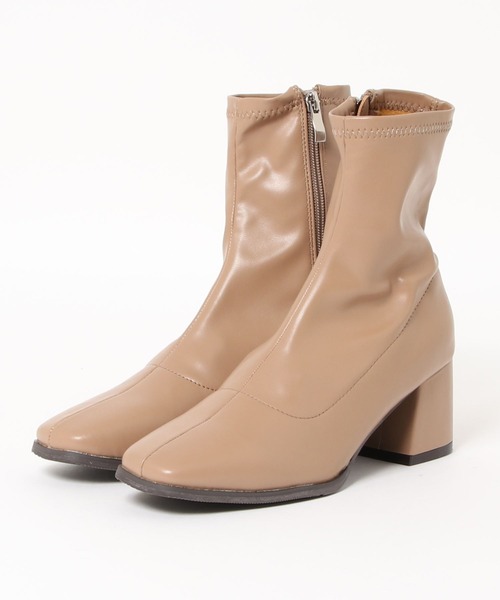 RETRO GIRL（レトロガール）の「ストレッチショートブーツ（ブーツ・レディース・ブラック/ベージュ/オフホワイト/ダークブラウン・M/L）」の18枚目の写真