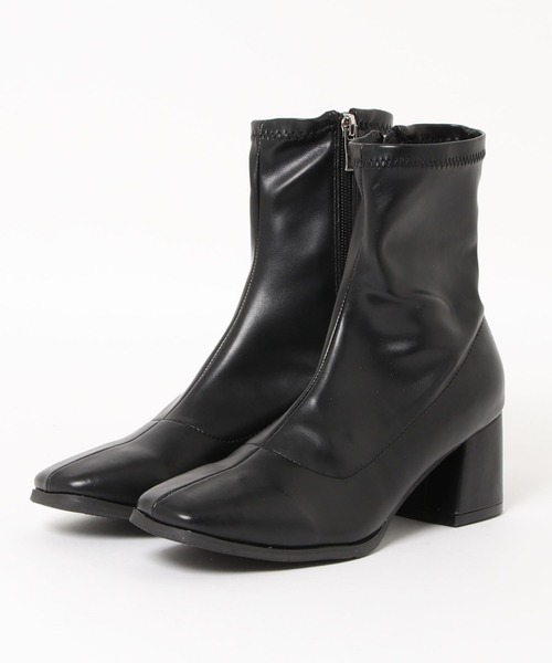 RETRO GIRL（レトロガール）の「ストレッチショートブーツ（ブーツ・レディース・ブラック/ベージュ/オフホワイト/ダークブラウン・M/L）」の20枚目の写真