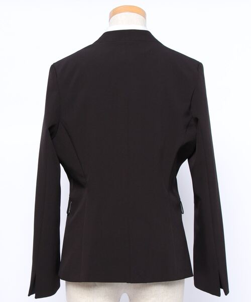 m.f.editorial(エムエフエディトリアル)の「エムエフエディトリアルレディース/m.f.editorial:Women ダブルクロス セットアップ カラーレスジャケット(セットアップパンツ・スカートございます)(スーツジャケット・レディース・ブラック・MEDIUM/S)」の2枚目の写真