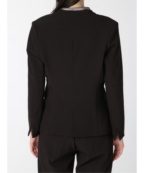 m.f.editorial(エムエフエディトリアル)の「エムエフエディトリアルレディース/m.f.editorial:Women ダブルクロス セットアップ カラーレスジャケット(セットアップパンツ・スカートございます)(スーツジャケット・レディース・ブラック・MEDIUM/S)」の11枚目の写真