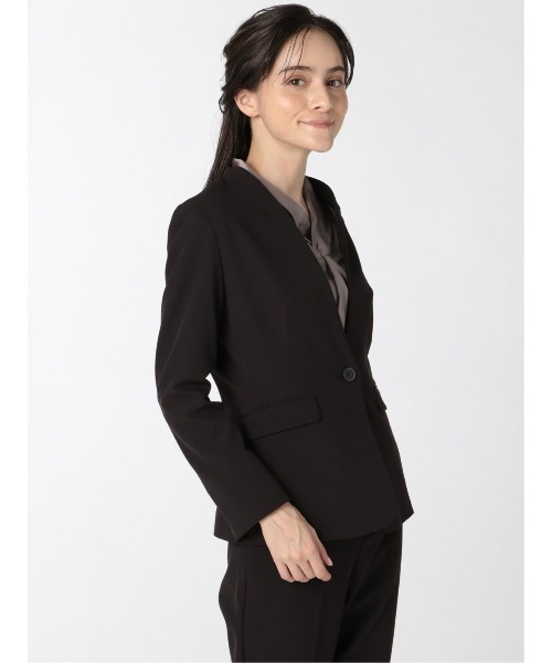 m.f.editorial(エムエフエディトリアル)の「エムエフエディトリアルレディース/m.f.editorial:Women ダブルクロス セットアップ カラーレスジャケット(セットアップパンツ・スカートございます)(スーツジャケット・レディース・ブラック・MEDIUM/S)」の12枚目の写真