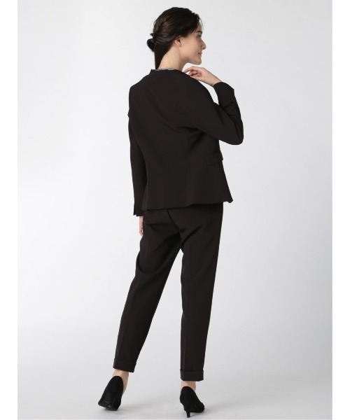 m.f.editorial(エムエフエディトリアル)の「エムエフエディトリアルレディース/m.f.editorial:Women ダブルクロス セットアップ カラーレスジャケット(セットアップパンツ・スカートございます)(スーツジャケット・レディース・ブラック・MEDIUM/S)」の14枚目の写真