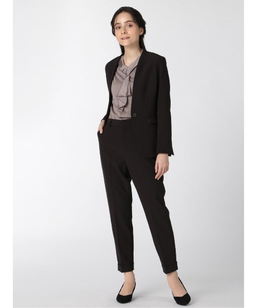 m.f.editorial(エムエフエディトリアル)の「エムエフエディトリアルレディース/m.f.editorial:Women ダブルクロス セットアップ カラーレスジャケット(セットアップパンツ・スカートございます)(スーツジャケット・レディース・ブラック・MEDIUM/S)」の15枚目の写真