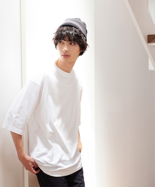 GLOBAL WORK(グローバルワーク)の「リラックスシルエットT7分袖/215313(Tシャツ/カットソー・メンズ・ダークグレー/その他1/イエロー系その他7/グレー・LARGE/X-LARGE/MEDIUM/SMALL)」の4枚目の写真