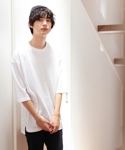 GLOBAL WORK(グローバルワーク)の「リラックスシルエットT7分袖/215313(Tシャツ/カットソー・メンズ・ダークグレー/その他1/イエロー系その他7/グレー・LARGE/X-LARGE/MEDIUM/SMALL)」の16枚目の写真