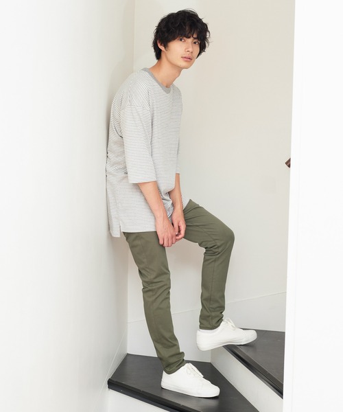 GLOBAL WORK(グローバルワーク)の「リラックスシルエットT7分袖/215313(Tシャツ/カットソー・メンズ・ダークグレー/その他1/イエロー系その他7/グレー・LARGE/X-LARGE/MEDIUM/SMALL)」の5枚目の写真