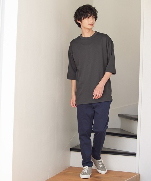 GLOBAL WORK(グローバルワーク)の「リラックスシルエットT7分袖/215313(Tシャツ/カットソー・メンズ・ダークグレー/その他1/イエロー系その他7/グレー・LARGE/X-LARGE/MEDIUM/SMALL)」の15枚目の写真