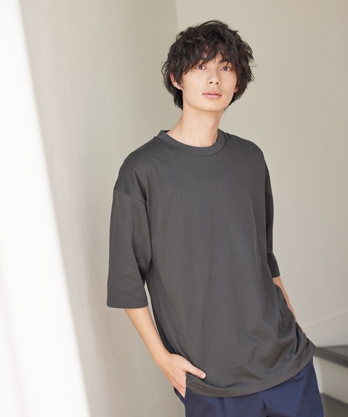 GLOBAL WORK(グローバルワーク)の「リラックスシルエットT7分袖/215313(Tシャツ/カットソー・メンズ・ダークグレー/その他1/イエロー系その他7/グレー・LARGE/X-LARGE/MEDIUM/SMALL)」の9枚目の写真