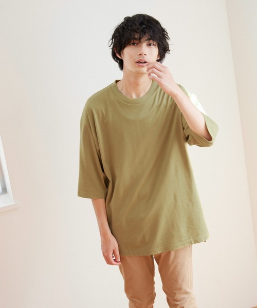 GLOBAL WORK(グローバルワーク)の「リラックスシルエットT7分袖/215313(Tシャツ/カットソー・メンズ・ダークグレー/その他1/イエロー系その他7/グレー・LARGE/X-LARGE/MEDIUM/SMALL)」の6枚目の写真
