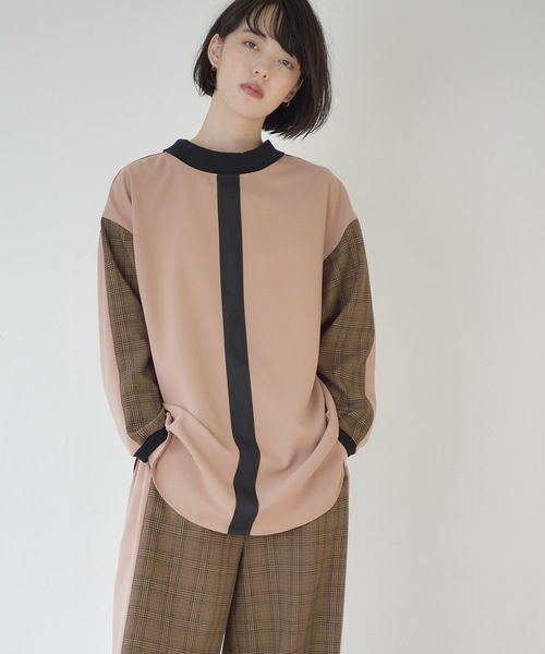 La SRIC（ラスリック）の「La SRIC / ２WAYチェックBL【セットアップ可】（シャツ/ブラウス・レディース・グレー/キャメル・MEDIUM）」の17枚目の写真