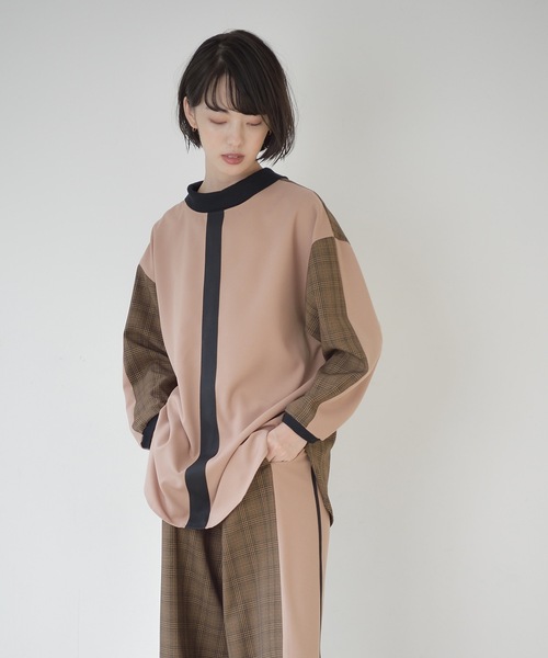 La SRIC（ラスリック）の「La SRIC / ２WAYチェックBL【セットアップ可】（シャツ/ブラウス・レディース・グレー/キャメル・MEDIUM）」の13枚目の写真