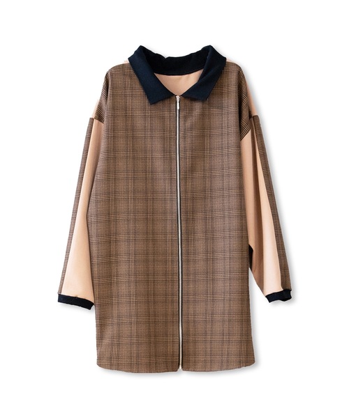 La SRIC（ラスリック）の「La SRIC / ２WAYチェックBL【セットアップ可】（シャツ/ブラウス・レディース・グレー/キャメル・MEDIUM）」の14枚目の写真