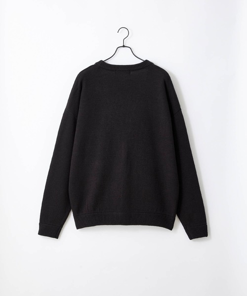 Kappa（カッパ）の「Kappa / カッパ 別注 オーバーサイズ ボリュームニットルーズカーディガン（カーディガン/ボレロ・メンズ・グレイッシュブルー/ダークグレー/モカ/ブラック/ライトグレー/サックスブルー/グレイッシュベージュ/グリーン・M/L）」の10枚目の写真