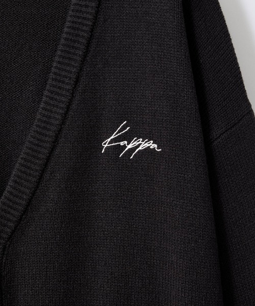 Kappa（カッパ）の「Kappa / カッパ 別注 オーバーサイズ ボリュームニットルーズカーディガン（カーディガン/ボレロ・メンズ・グレイッシュブルー/ダークグレー/モカ/ブラック/ライトグレー/サックスブルー/グレイッシュベージュ/グリーン・M/L）」の13枚目の写真