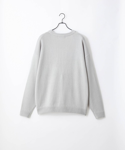 Kappa（カッパ）の「Kappa / カッパ 別注 オーバーサイズ ボリュームニットルーズカーディガン（カーディガン/ボレロ・メンズ・グレイッシュブルー/ダークグレー/モカ/ブラック/ライトグレー/サックスブルー/グレイッシュベージュ/グリーン・M/L）」の16枚目の写真