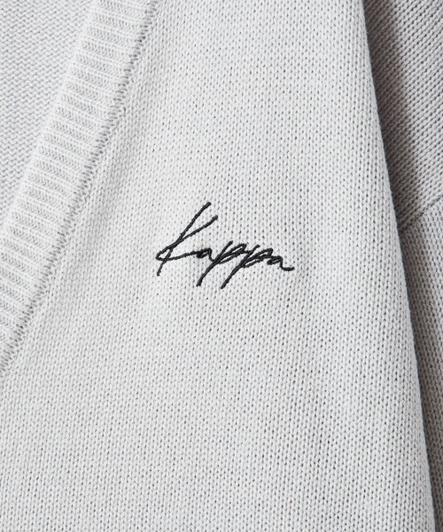 Kappa（カッパ）の「Kappa / カッパ 別注 オーバーサイズ ボリュームニットルーズカーディガン（カーディガン/ボレロ・メンズ・グレイッシュブルー/ダークグレー/モカ/ブラック/ライトグレー/サックスブルー/グレイッシュベージュ/グリーン・M/L）」の19枚目の写真