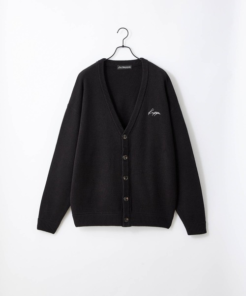 Kappa（カッパ）の「Kappa / カッパ 別注 オーバーサイズ ボリュームニットルーズカーディガン（カーディガン/ボレロ・メンズ・グレイッシュブルー/ダークグレー/モカ/ブラック/ライトグレー/サックスブルー/グレイッシュベージュ/グリーン・M/L）」の9枚目の写真