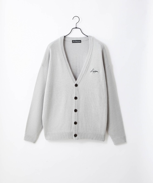 Kappa（カッパ）の「Kappa / カッパ 別注 オーバーサイズ ボリュームニットルーズカーディガン（カーディガン/ボレロ・メンズ・グレイッシュブルー/ダークグレー/モカ/ブラック/ライトグレー/サックスブルー/グレイッシュベージュ/グリーン・M/L）」の15枚目の写真