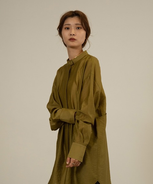 Amiur(エミレ)の「back open design shirt(シャツ/ブラウス・レディース・ブラック/ブラウン/オリーブ・FREE)」の10枚目の写真