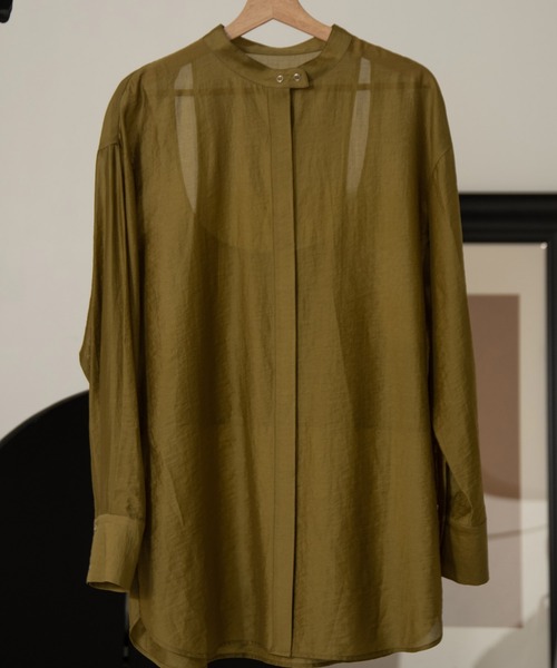 Amiur(エミレ)の「back open design shirt(シャツ/ブラウス・レディース・ブラック/ブラウン/オリーブ・FREE)」の18枚目の写真