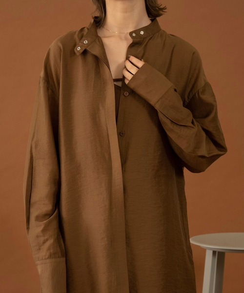 Amiur(エミレ)の「back open design shirt(シャツ/ブラウス・レディース・ブラック/ブラウン/オリーブ・FREE)」の15枚目の写真