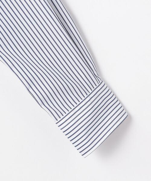 green label relaxing（グリーンレーベルリラクシング）の「Cロンドンストライプ スリム ショートワイドカラー ドレスシャツ -イージーアイロン-（ビジネスシャツ・メンズ・ブラック/ネイビー・40cm/38cm/42cm/37cm/39cm/43cm/41cm）」の13枚目の写真
