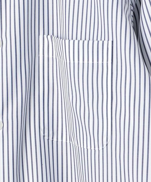 green label relaxing（グリーンレーベルリラクシング）の「Cロンドンストライプ スリム ショートワイドカラー ドレスシャツ -イージーアイロン-（ビジネスシャツ・メンズ・ブラック/ネイビー・40cm/38cm/42cm/37cm/39cm/43cm/41cm）」の15枚目の写真