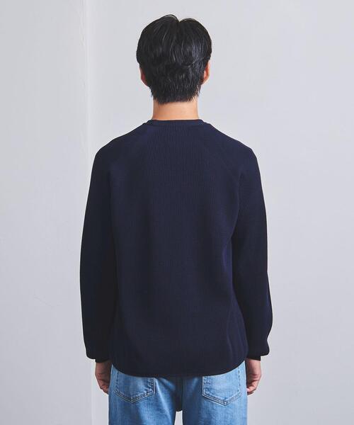 BATONER（バトナー）の「＜BATONER（バトナー）＞ ハイツイスト ウール クルーネック（ニット/セーター・メンズ・ネイビー/モカ・2/3/1）」の4枚目の写真