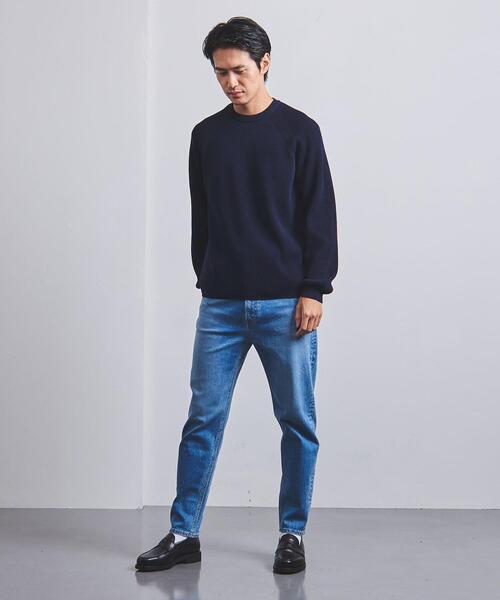 BATONER（バトナー）の「＜BATONER（バトナー）＞ ハイツイスト ウール クルーネック（ニット/セーター・メンズ・ネイビー/モカ・2/3/1）」の7枚目の写真