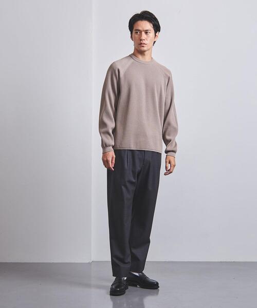 BATONER（バトナー）の「＜BATONER（バトナー）＞ ハイツイスト ウール クルーネック（ニット/セーター・メンズ・ネイビー/モカ・2/3/1）」の11枚目の写真