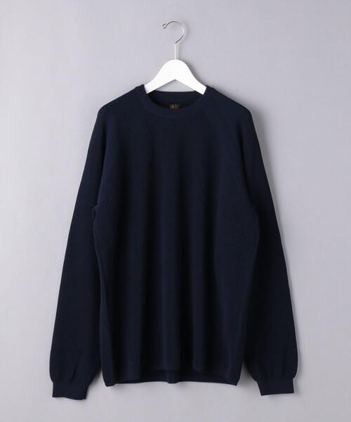 BATONER（バトナー）の「＜BATONER（バトナー）＞ ハイツイスト ウール クルーネック（ニット/セーター・メンズ・ネイビー/モカ・2/3/1）」の12枚目の写真