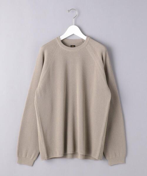 BATONER（バトナー）の「＜BATONER（バトナー）＞ ハイツイスト ウール クルーネック（ニット/セーター・メンズ・ネイビー/モカ・2/3/1）」の18枚目の写真