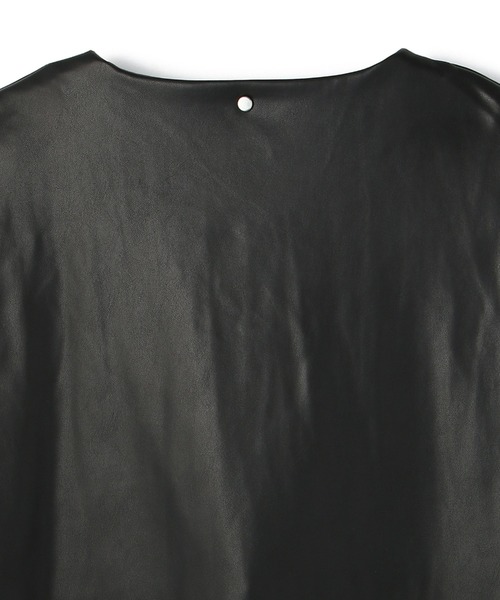 DANKE SCHON（ダンケシェーン）の「DankeSchon/ダンケシェーン/エコレザーカーディガン/EcoLether Cardigan（カーディガン/ボレロ・メンズ・ブラック・FREE）」の6枚目の写真