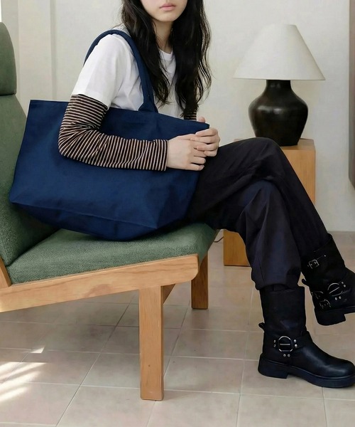 United Athle(ユナイテッドアスレ)の「【United Athle】ヘヴィー キャンバス ジップトートバッグ 1515(トートバッグ・レディース・オリーブ/ナチュラル/ブラック/ネイビー・FREE)」の13枚目の写真