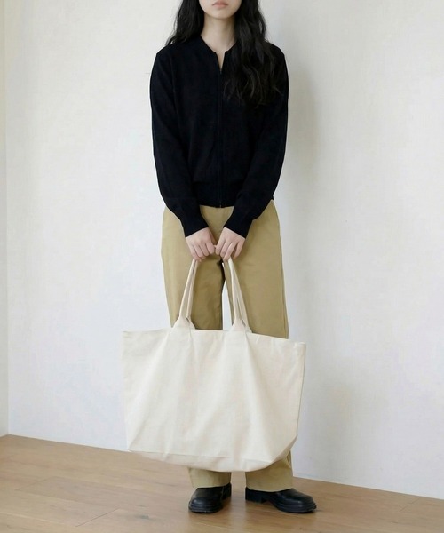 United Athle(ユナイテッドアスレ)の「【United Athle】ヘヴィー キャンバス ジップトートバッグ 1515(トートバッグ・レディース・オリーブ/ナチュラル/ブラック/ネイビー・FREE)」の15枚目の写真