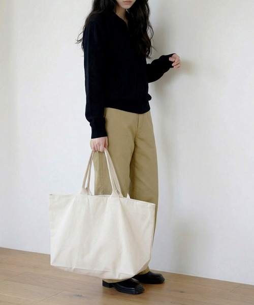 United Athle(ユナイテッドアスレ)の「【United Athle】ヘヴィー キャンバス ジップトートバッグ 1515(トートバッグ・レディース・オリーブ/ナチュラル/ブラック/ネイビー・FREE)」の16枚目の写真