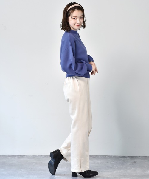 RETRO GIRL(レトロガール)の「スエードセミフレアパンツ(スラックス・レディース・ブラック/ブラウン/レッド/グリーン/アイボリー・FREE)」の15枚目の写真