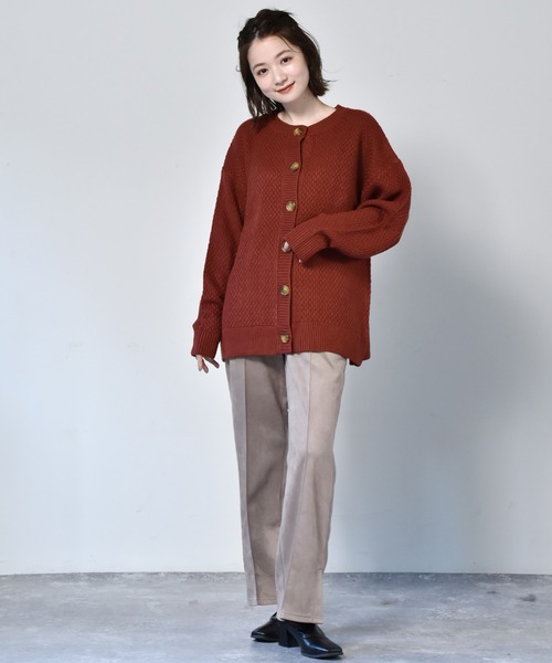 RETRO GIRL(レトロガール)の「スエードセミフレアパンツ(スラックス・レディース・ブラック/ブラウン/レッド/グリーン/アイボリー・FREE)」の18枚目の写真