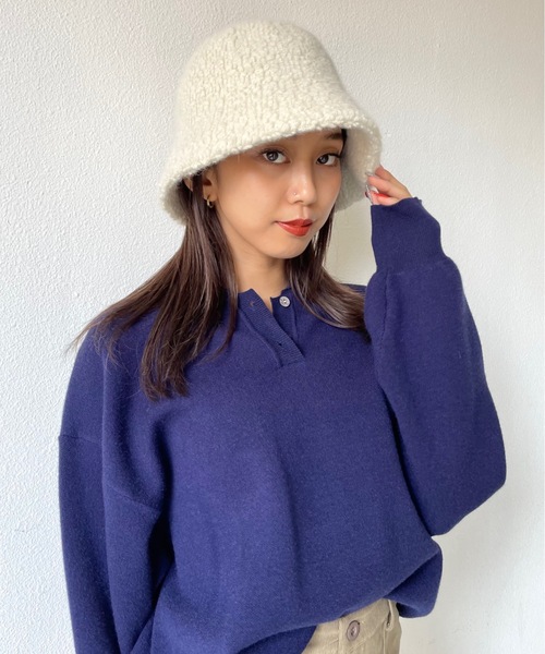 SHAGGIE(シャギー)の「メトロバケットハット(ハット・レディース・ホワイト/ブラウン/ブラック・FREE)」の2枚目の写真