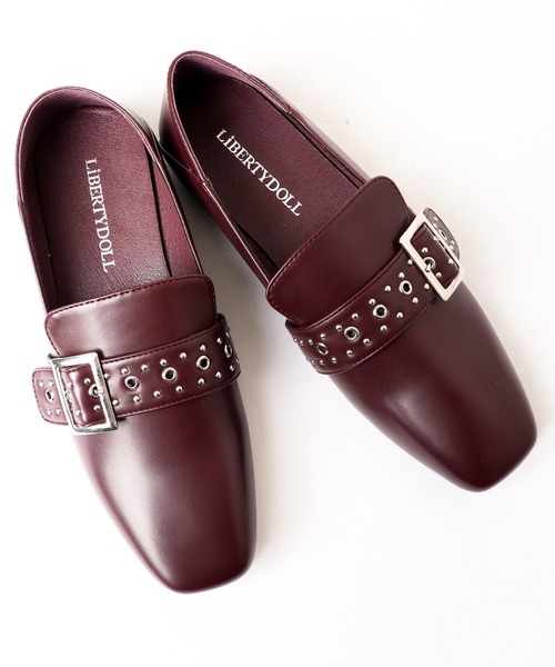 LibertyDoll（リバティードール）の「LibertyDoll スタッズベルトバブーシュシューズ（その他シューズ・レディース・ブラック/ワイン・M/LL/L/S）」の7枚目の写真