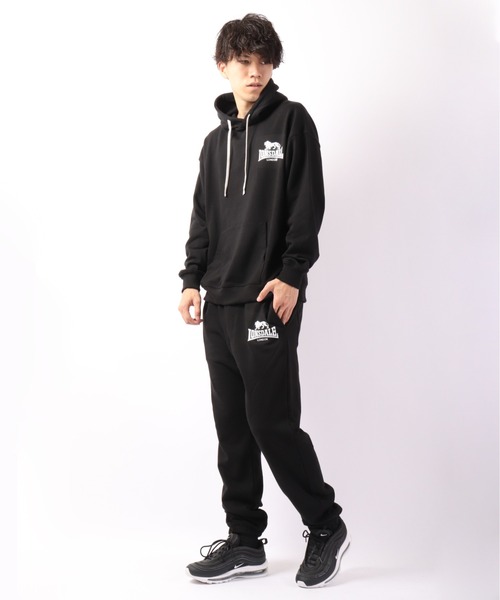 LONSDALE(ロンズデール)の「LONSDALE 裏毛オーバーサイズ スウェット パーカー(パーカー・メンズ・ブラック/ホワイト・LL/M/L)」の13枚目の写真