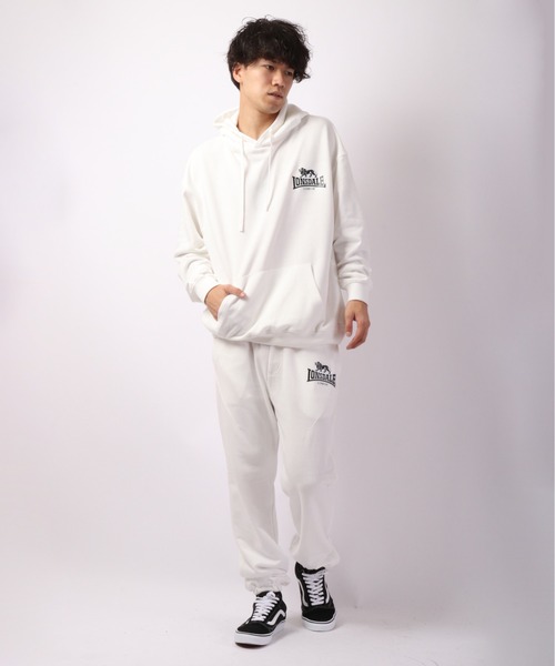 LONSDALE(ロンズデール)の「LONSDALE 裏毛オーバーサイズ スウェット パーカー(パーカー・メンズ・ブラック/ホワイト・LL/M/L)」の6枚目の写真